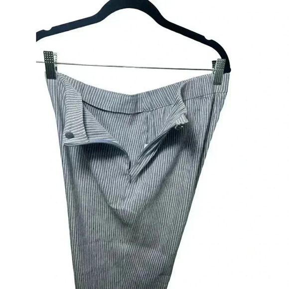 J Jill Love Linen Stretch Pants Womens Small Blue Capri Linen Pull On - Picture 5 of 13